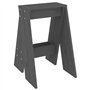 Sgabelli 2 pz grigio 40x40x60 cm in Legno Massello di Pino