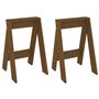 Sgabelli 2 pz Miele 40x40x60 cm in Legno Massello di Pino