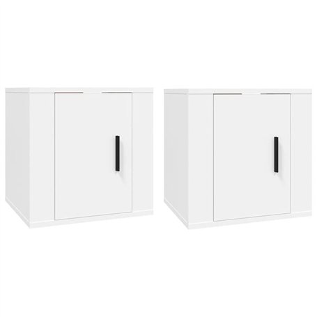 Meubles TV muraux 2 pcs Blanc 40x34