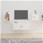 Meubles TV muraux 2 pcs Blanc 40x34,5x40 cm