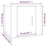 Meubles TV muraux 2 pcs Blanc 40x34,5x40 cm