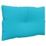 vidaXL Lot de 2 Coussins de Palette, Galettes de Chaise avec Dossier, Décoration Jardin Terrasse Patio Extérieur, Turquoise Tiss