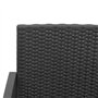 vidaXL Ensemble à Manger de Jardin avec Coussins 5 pcs Noir rotin PP, Ensemble à Manger, Ensemble à Manger d'extérieur, Ensemble