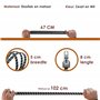 Attelage de vélo 67 cm, blanc et noir I élastique et plastique I 68 cm de long | Convient pour les vélos de 26 et 27 pouces I Vé
