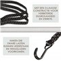 Attache Rapide avec Crochet | Porte-Bagages pour Vélos | Noir et Blanc | Élastique et Métal | Idéal pour Les Vélos avec Roues de