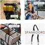 Attache Rapide avec Crochet | Porte-Bagages pour Vélos | Noir et Blanc | Élastique et Métal | Idéal pour Les Vélos avec Roues de