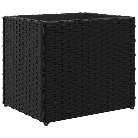 vidaXL Jardinière Noir 36x30x32 cm résine tressée