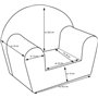 Kidsdouche Gomoor Fauteuil Ours Pour Enfant Dès 1 An - Canapé Bébé - Housse Lavable 100% Coton - Rembourrage en Mousse