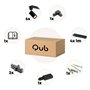 Qub Focus III – Système d’éclairage LED monophasé – 4 rails de 1m (400cm) – 6 spots GU10 orientables – forme en L – noir – modul
