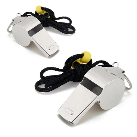 Elalove Lot de 2 Acier Inoxydable Sifflet