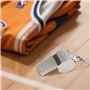 Elalove Lot de 2 Acier Inoxydable Sifflet, Idéal pour Entraîneurs, Arbitres Unisexe, Argent, 4.8cm x 1.5cm