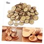 Lot de 100 biscuits de 3 à 4 cm, décorations de Noël en vrac, étiquettes rondes, accessoires de photographie en bois, copeaux de