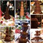 Fontaine à chocolat commerciale, tour à fondue au chocolat chaud, machine à chauffer le chocolat en acier inoxydable de grande c
