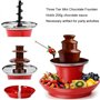 YZRDCXM Fontaine à Chocolat Miniature à 3 Niveaux, Mini Fontaine à Fondue au Chocolat, Fontaine à Fondue au Chocolat électrique 