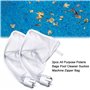 FAMKIT Lot de 2 sacs filtrants zippés de rechange pour Polaris 380, fermeture éclair à 360 degrés Blanc