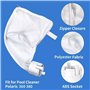 FAMKIT Lot de 2 sacs filtrants zippés de rechange pour Polaris 380, fermeture éclair à 360 degrés Blanc