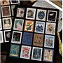 BYFRI Papier Timbré Vintage Autocollants Plante Illustrated Champignon Étiquette D'étanchéité Stickers Scrapbooking Diary Album 