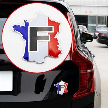 Autocollant drapeau français emblème français emblème badge métal badge autocollant voiture