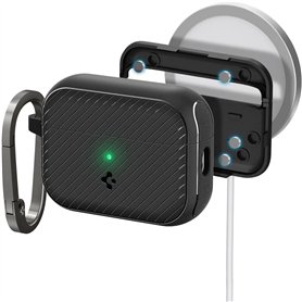 Spigen Mag Armor MagFit Coque Compatible avec AirPods Pro 2eme Génération (2023/2022) - Noir Mat