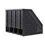 OhMill Porte-Revues Pliable Module de Classement Vertical Porte-Catalogues avec 4 Compartiments Boîte de Rangement Bureau Organi