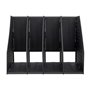 OhMill Porte-Revues Pliable Module de Classement Vertical Porte-Catalogues avec 4 Compartiments Boîte de Rangement Bureau Organi