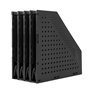 OhMill Porte-Revues Pliable Module de Classement Vertical Porte-Catalogues avec 4 Compartiments Boîte de Rangement Bureau Organi
