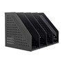 OhMill Porte-Revues Pliable Module de Classement Vertical Porte-Catalogues avec 4 Compartiments Boîte de Rangement Bureau Organi