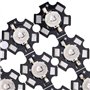 Haofy 25 pièces 3W LED puce ultraviolette lumière 395nm-400nm lampe haute puissance perles diode puces avec base en aluminium