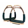 Lenza Étriers flexibles de sécurité en acier inoxydable avec marches solides Or rose brillant 10 cm