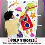 Funcils 12 Bâtons de Peinture Tempera pour Enfants & Tout-petits - Séchage Rapide, Non Toxique, Lavable | Kit d'Art & Loisirs, M