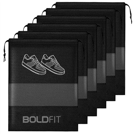 Boldfit Lot de 6 sacs à chaussures pour homme et femme - Couvre-chaussures pour le rangement à la maison