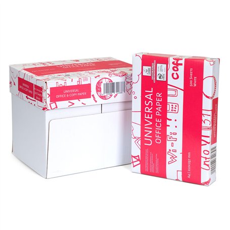 Lot de 2 500 feuilles de papier d'impression A4 de qualité supérieure (5 x 500 feuilles) - Papier blanc universel CIE blanc 160