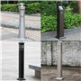 Cendrier sur pied vertical pouvant être fixé à l'extérieur - Colonne de cendres - Pour fumer - Poubelle en fer - Noir - Carré