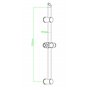EISL DXZ-08 SIGNO Barre murale réglable en hauteur en acier inoxydable chromé 70 cm
