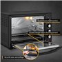 TZS First Austria Mini-four 60 l I 2000 W I Convection + Rôtisserie I 4 éléments chauffants I Plage de température jusqu'à 230 °