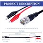 1 pince crocodile pour sondes oscilloscopiques BNC vers pinces crocodiles pour oscilloscope