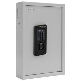 Rottner Keytronic 48 Coffre-fort à clés en acier Gris Serrure électronique avec ouverture d'urgence mécanique Patère réglable 48