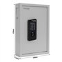 Rottner Keytronic 48 Coffre-fort à clés en acier Gris Serrure électronique avec ouverture d'urgence mécanique Patère réglable 48