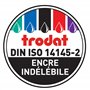 Tampon encreur personnalisable Trodat Printy 4927 Typomatic 4.0 Bleu – 8 lignes de texte à composer soi-même – encrage automatiq