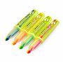 JOLLY Marqueur textile 2 en 1-4 surligneurs de 2 couleurs chacun.