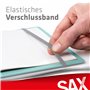 SAX Porte-bloc pliable Aqua, A4 vers A5, format portrait et paysage, idéal pour les voyages et les affaires, peut contenir 30 fe