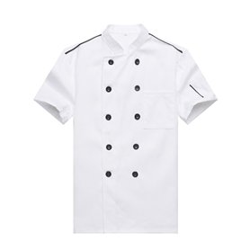 Veste de Cuisinier V¨ºtement de Travail Unisexe Manches Courtes