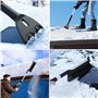 Grattoir à glace de voiture avec balai de 92 cm - Extensible - Avec poils à grand bord et poignée ergonomique antidérapante - Gr