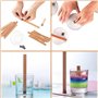 Lot de 100 mèches de bougie avec 100 supports en fer, pour la fabrication de bougies, pour la fabrication de bougies artisanales