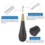 Poinçon de couture for travaux manuels, outil de perforation de trou en cuir à point conique en losange de 2,96 mm avec manche e