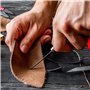 Ensemble de poinçons de couture for travaux manuels 3-5 mm Losange incurvé Point conique Kit de perforation for cuir Outil avec 