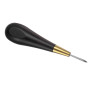 Poinçon de couture for travaux manuels, outil de perforation de trou en cuir à point conique en losange de 5 mm avec manche en b
