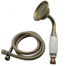 NIDONE Pomme de Douche rétro en cuivre douchette à Main Accessoires de Salle Bain avec Tuyau 1