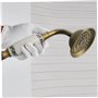 NIDONE Pomme de Douche rétro en cuivre douchette à Main Accessoires de Salle Bain avec Tuyau 1, 5 m Douche à Main en cuivre