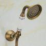 NIDONE Pomme de Douche rétro en cuivre douchette à Main Accessoires de Salle Bain avec Tuyau 1, 5 m Douche à Main en cuivre